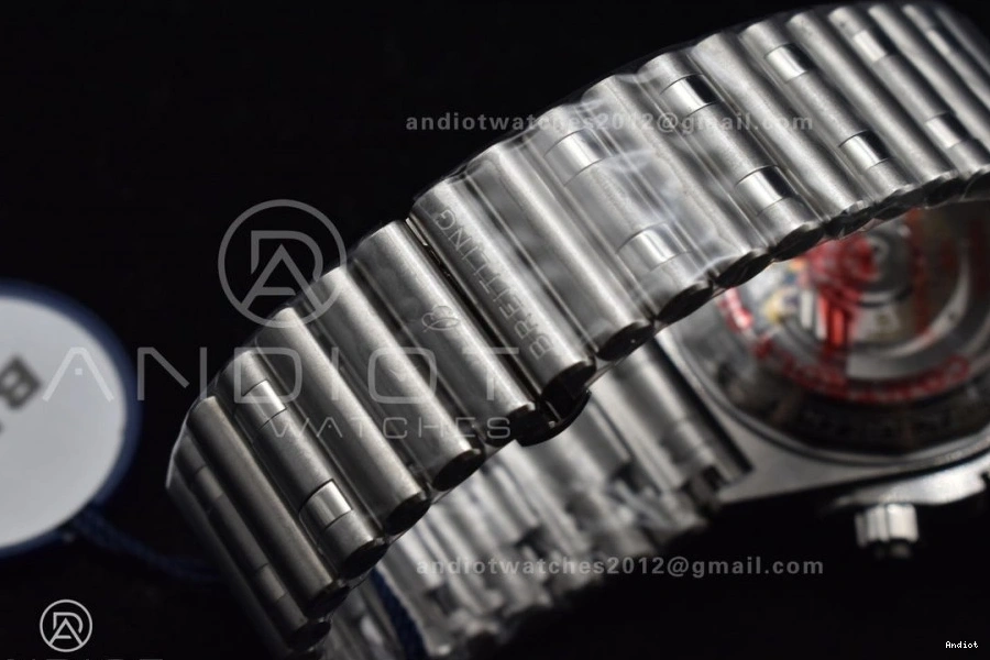 Black A7750 on SS 1:1 Chronomat Dial 44mm Edition BLSF Best B01 SS Bracelet 1105